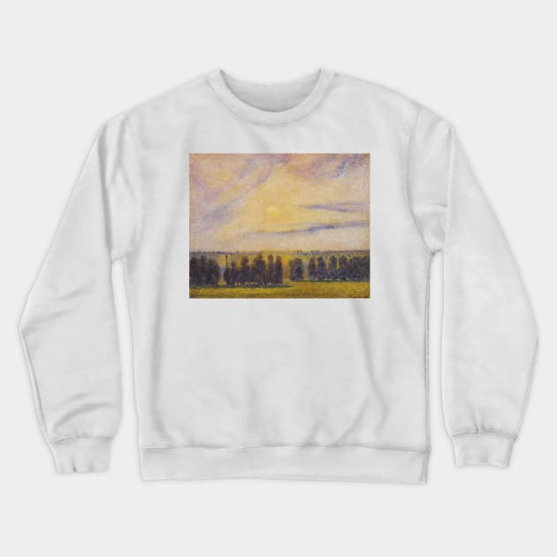 Sunset at Eragny by Camille Pissarro Crewneck Sweatshirt by Classic Art Stall